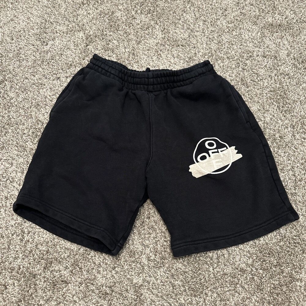 Off-White Tape Arrows Black Sweat Shorts - Men’s Size Medium